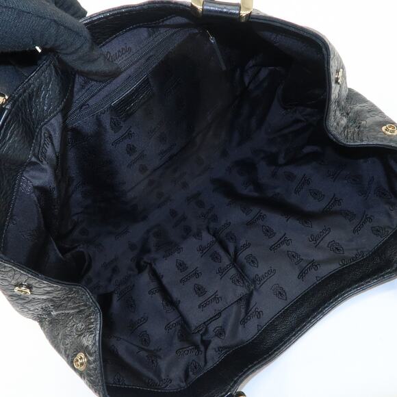 💎✨Authentic✨💎GUCCI Guccissima Leather Shoulder Bag Hand Bag Black - Picture 13 of 15